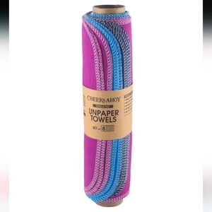 Cheeks Ahoy Reusable Handmade Non Paper Towels (Set Of 8 With Roll)